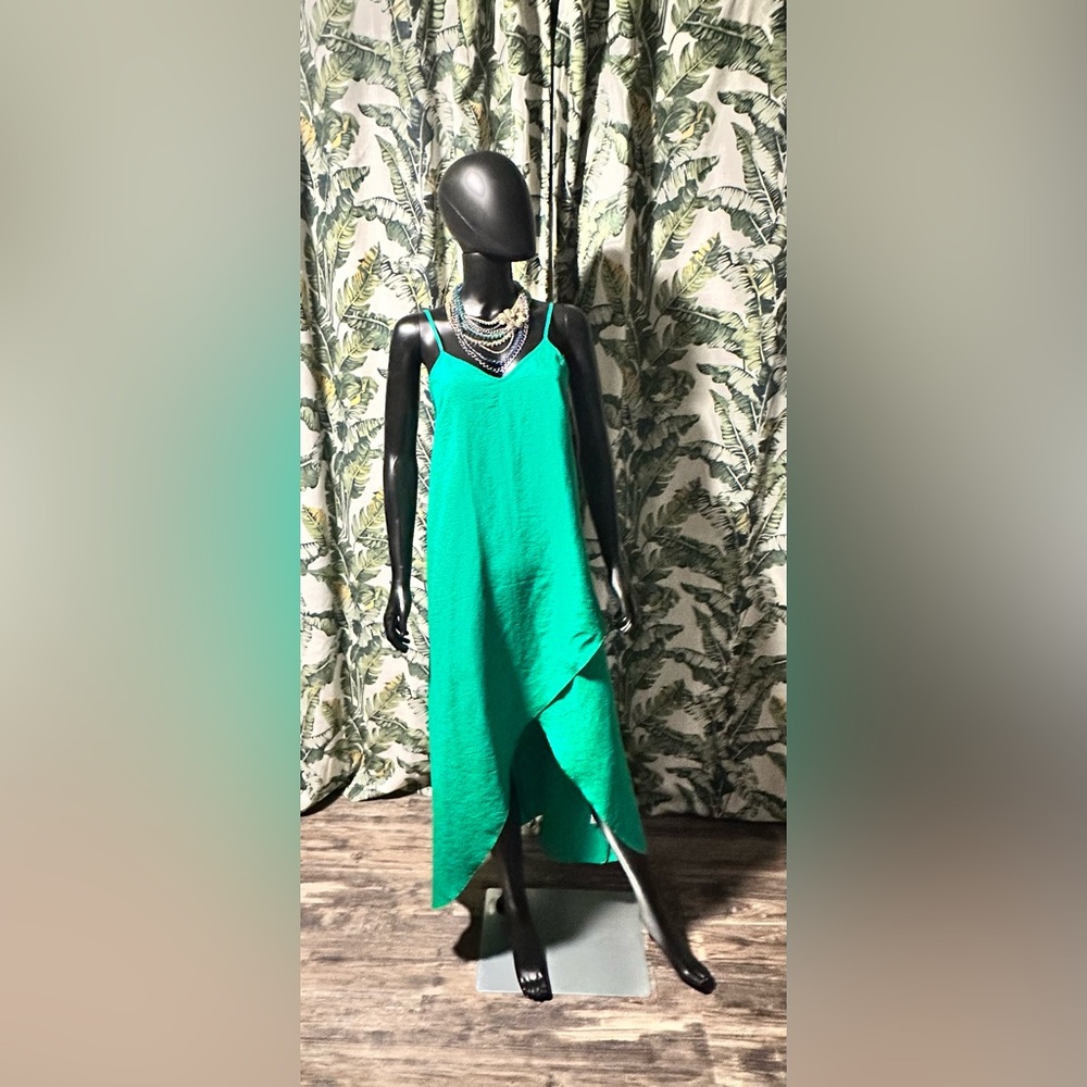 SHEIN Green Asymmetrical Sundress Resort Wear